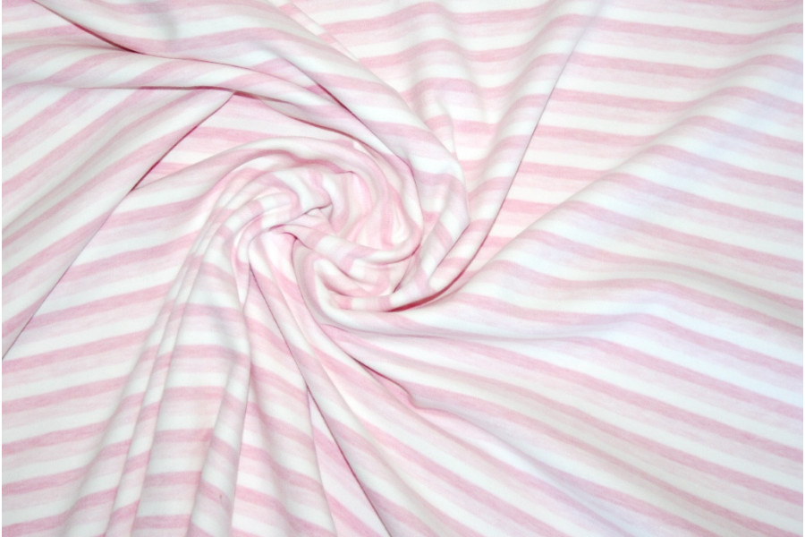 10cm Nickijersey (Kuscheliger Jersey mit nickiähnlicher Oberfläche) rosa gestreift (Grundpreis € 12,00/m)